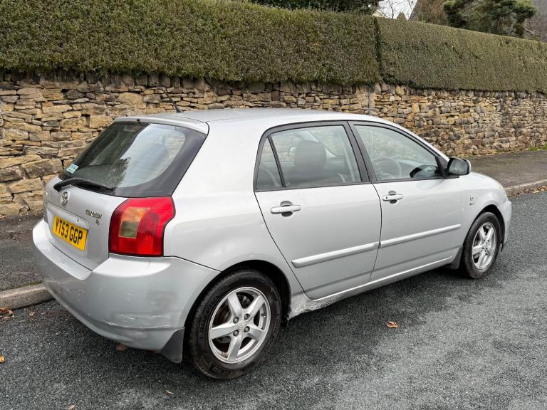 2003 Toyota Corolla VVT-I PETROL MANUAL 5 DOORS HATCHBACK SILVER HATCHBACK Petrol Manual