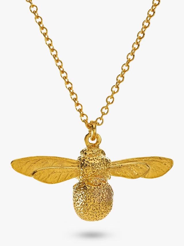 Alex Monroe Gold Plated Bumblebee Necklace