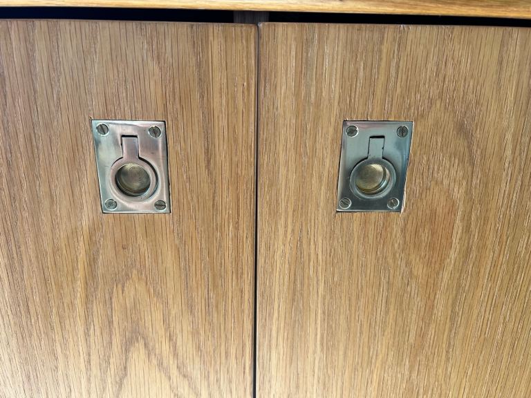 Mid Century Scandinavian foldaway desk Drawers & shelves