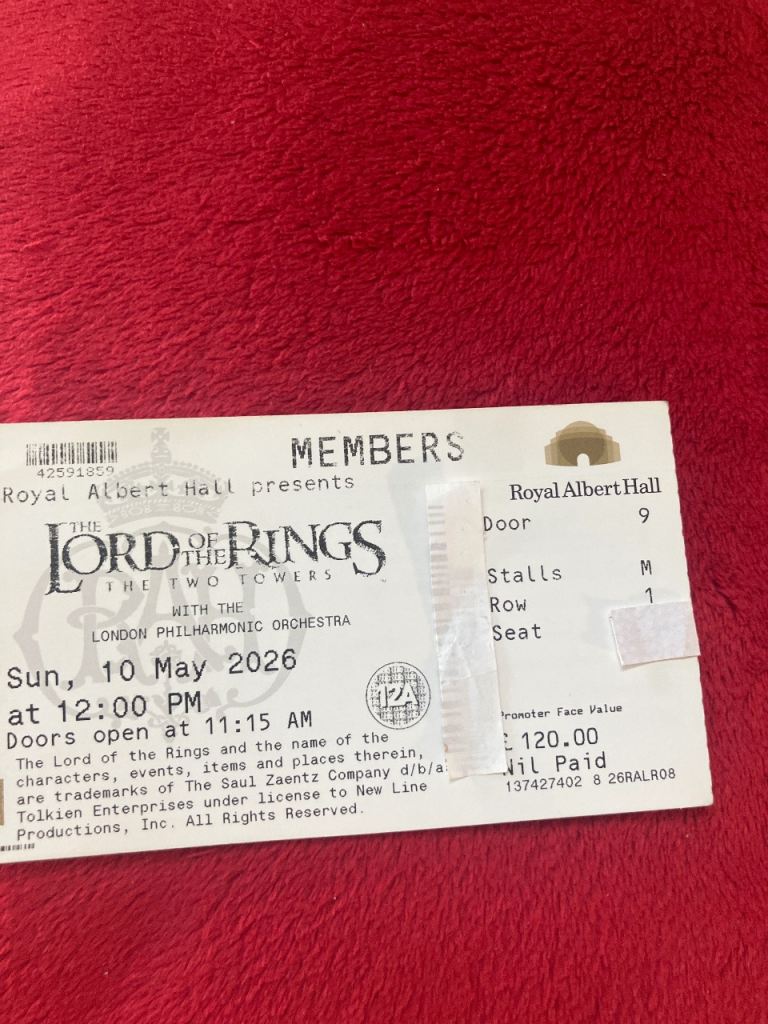 Lord Of The Rings. Royal Albert hall, 