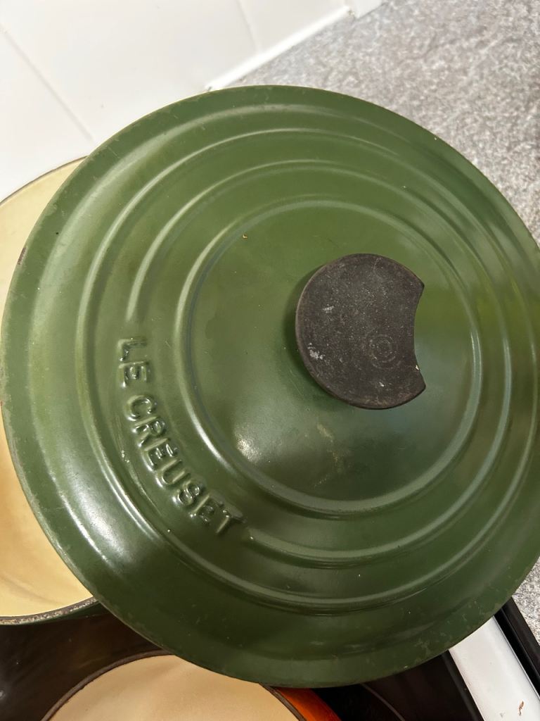 Le Creuset pans and pots