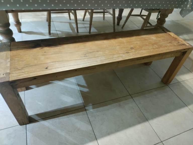 Pair of Wooden Benches - Solid Wood, Good Condition