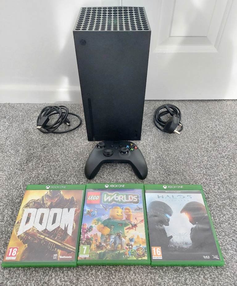 XBOX Series X, all leads, official wireless controller and games 