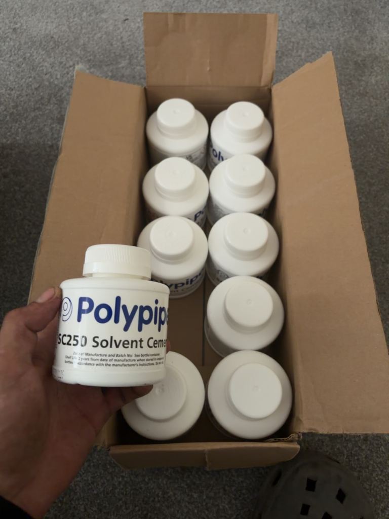 Polypipe SC250 Solvent Cement - Box of 8 New Tins