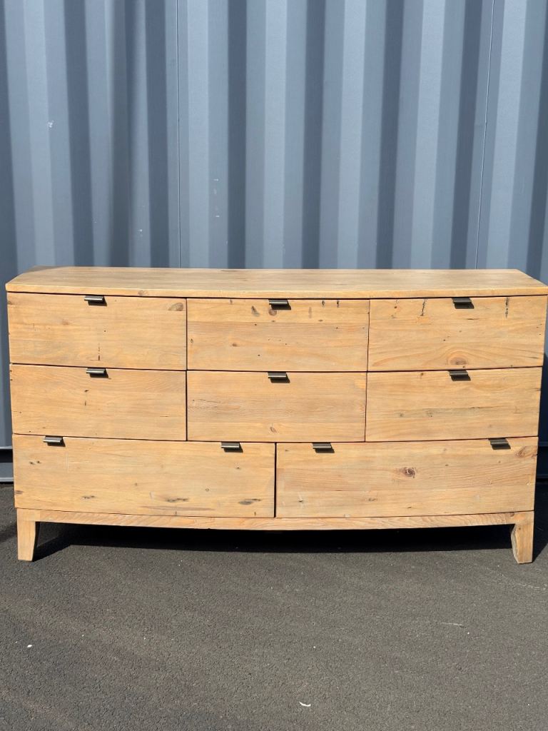 8 drawer reclaimed wood side unit