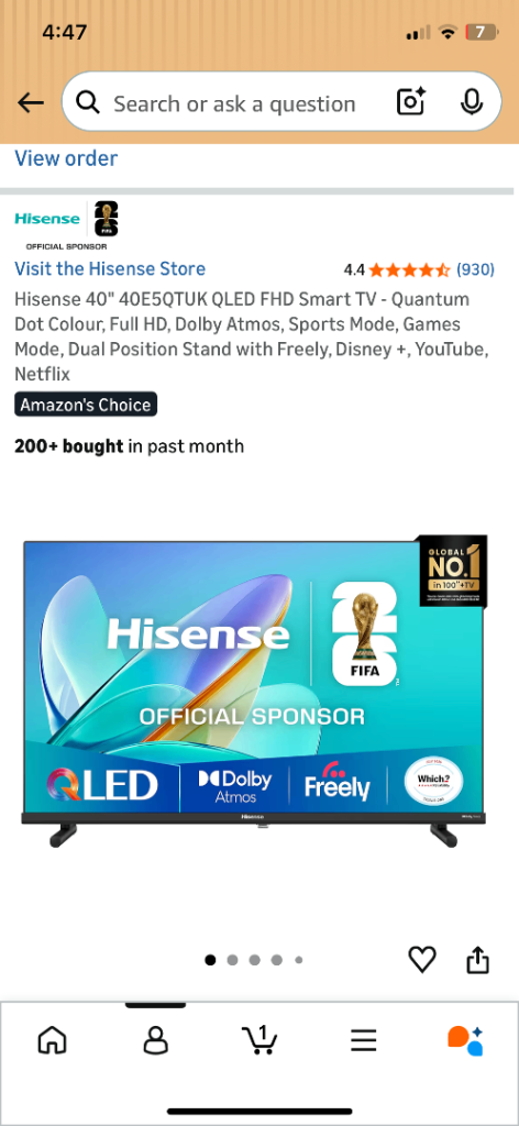 Brand new QLED Full smart tv