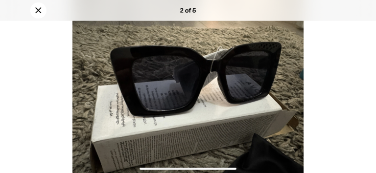 Avon Fleur oversized Black ladies sunglasses Cat 3 UV400 summer shades gift