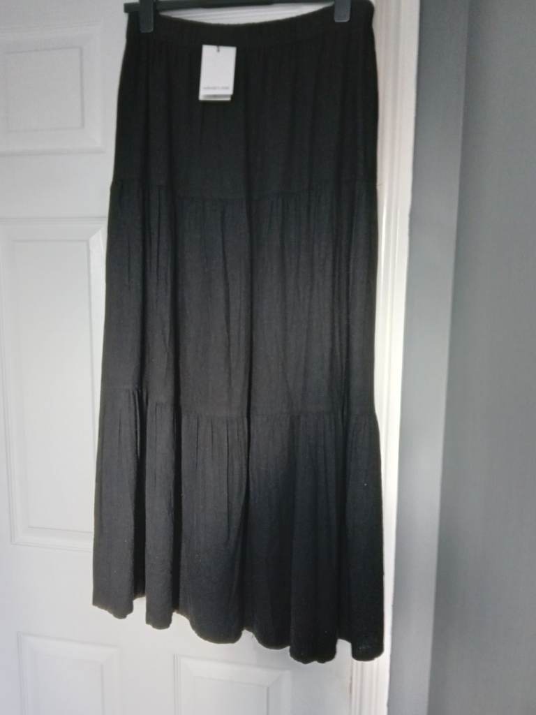 image for NEW LADIES BLACK NOBODY'S CHILD MAXI SKIRT, (14) (£59.00)