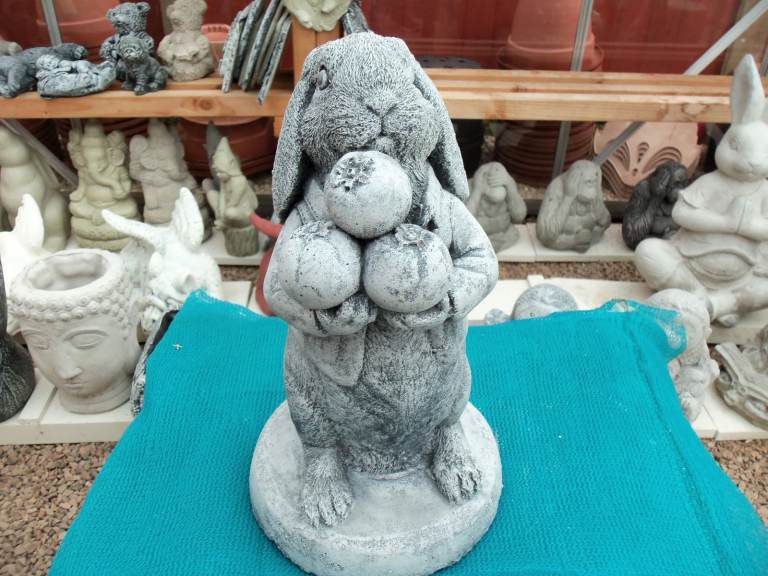 Concrete stone garden ornament Peter Rabbit