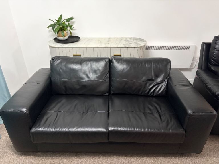 Black Leather Sofa