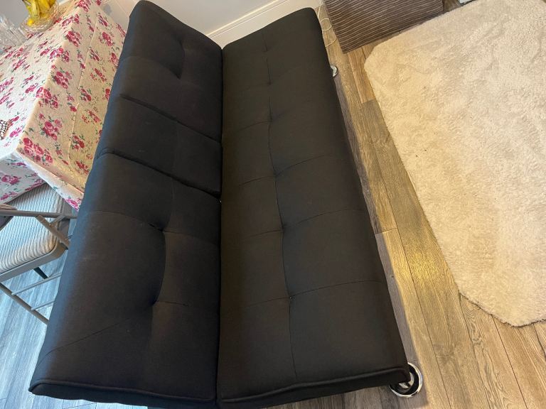 Black Fabric Sofa Bed