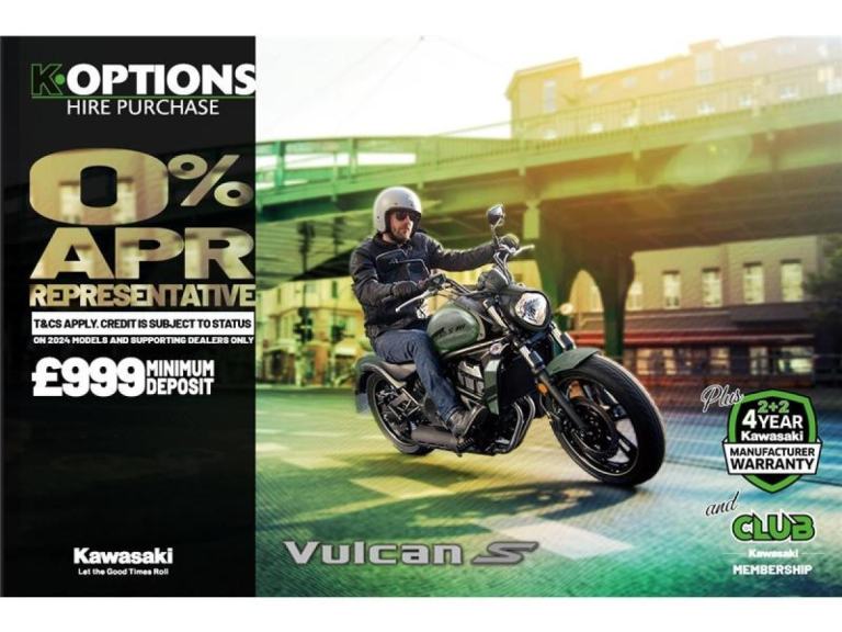 650 Vulcan S, K-Options 0% apr finance available