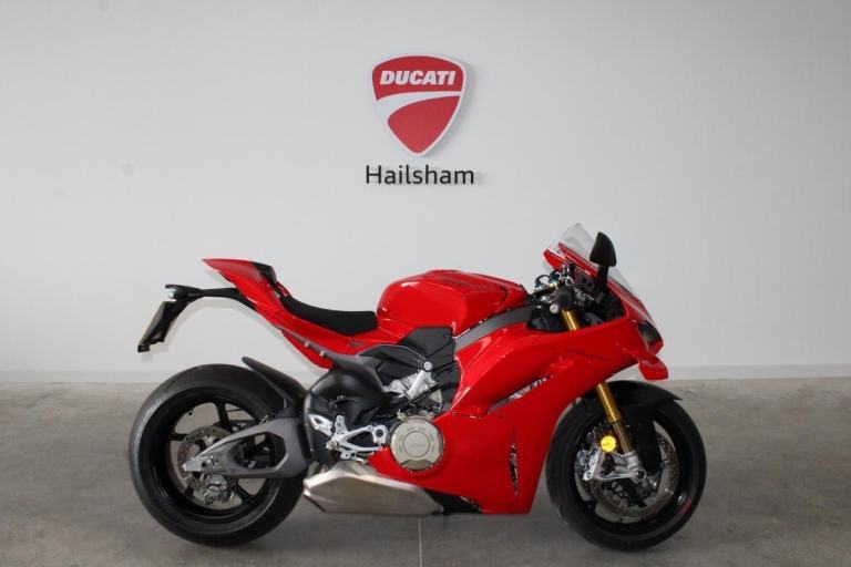 2025 Ducati Panigale V4S, EX Demo, Ducati Red Livery