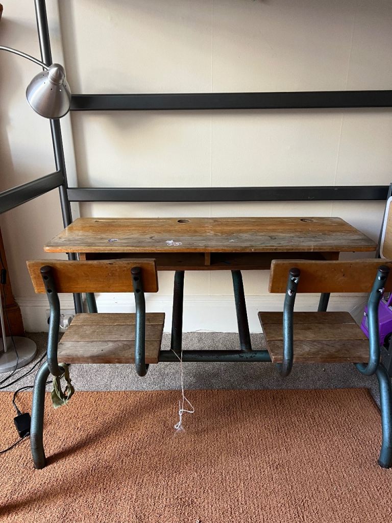 Vintage kids school desk 