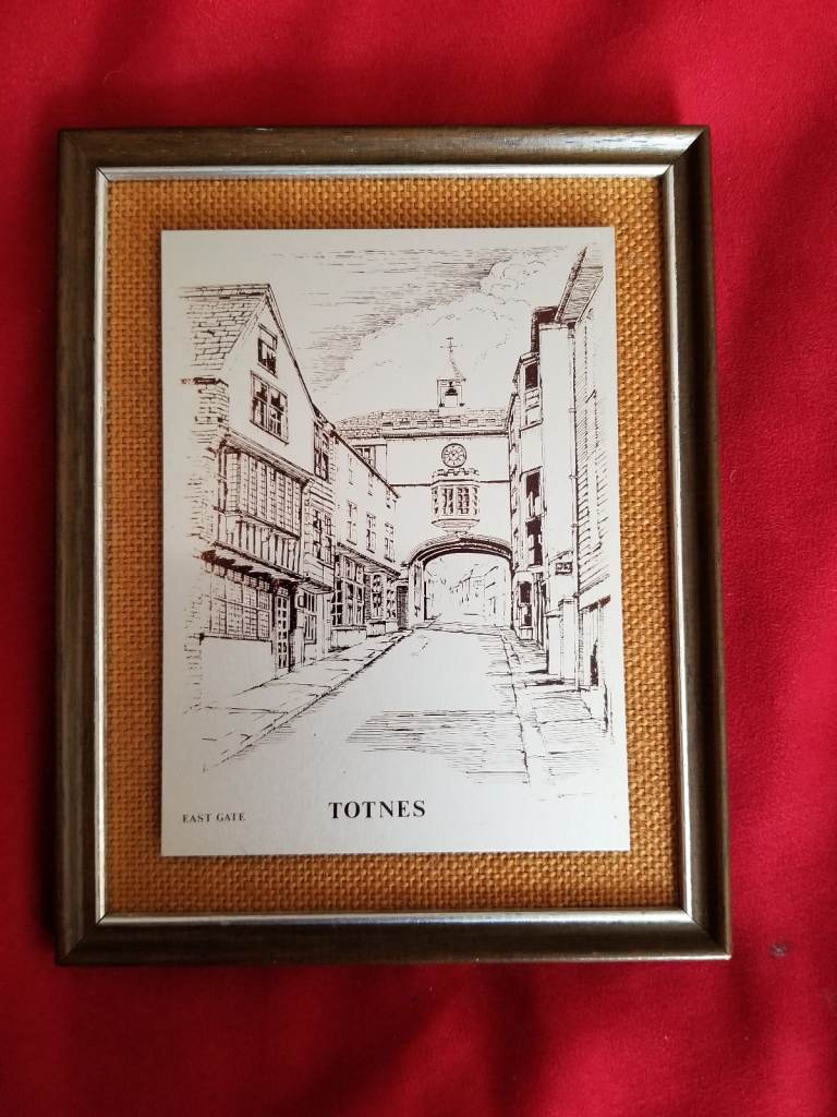 Picture /Etching of Totnes, Devon