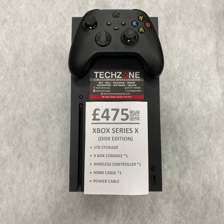 Xbox Series X (Disk Edition) Console - 1TB, Controller & Cables
