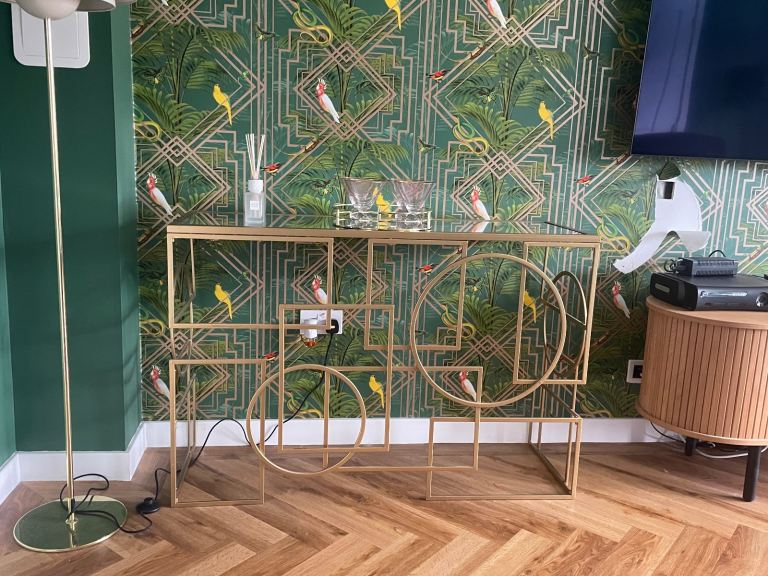 Glass top side furniture 