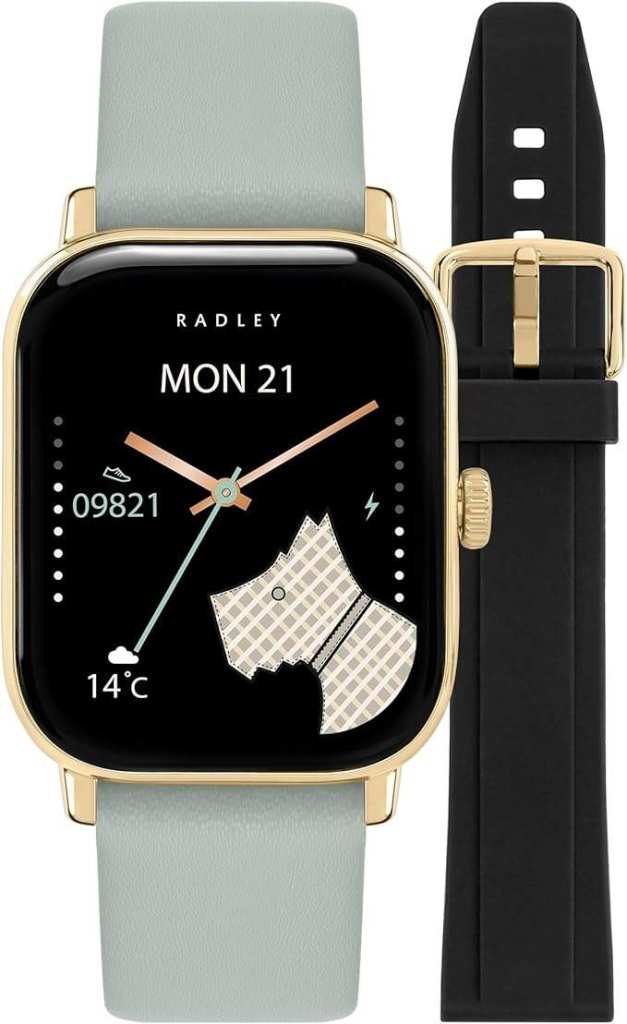 RADLEY Series 56 Eucalyptus & Black Silicone Strap Smart Watch