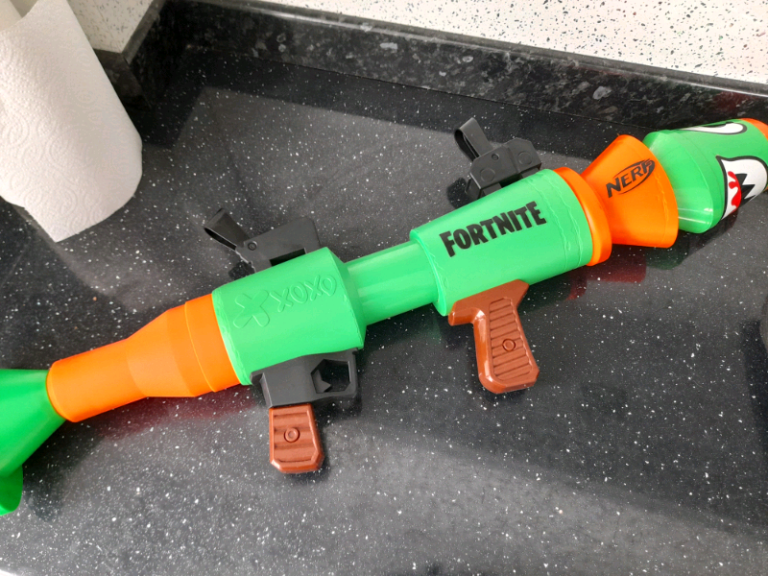 NERF Fortnite RL Blaster Foam Dart Rocket Launcher Gun, No Ammo