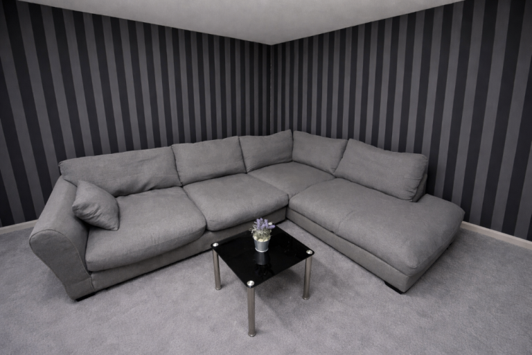 DELIVERY AVAILABLE - Large DFS Saphine Grey Corner Sofa 
