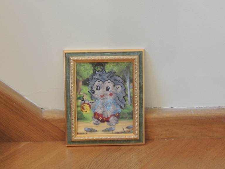 Hedgehog bead art / wall art (UK Postage)