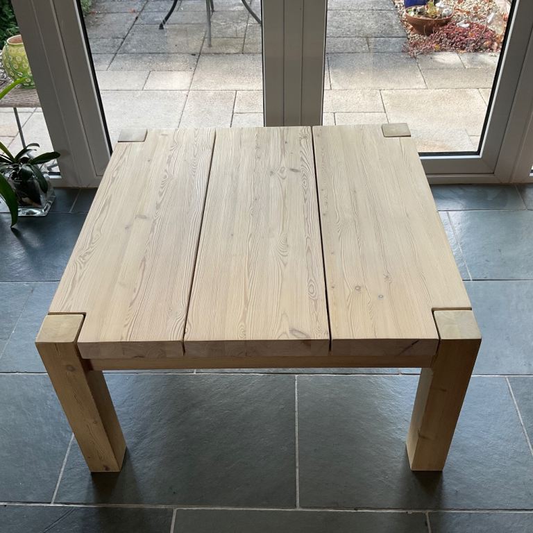 Danish pitch pine 1970 Extendable Wooden Coffee Table – very Good Condition