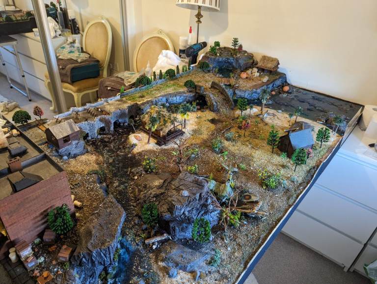 Stunning, Fully Detailed Custom Wargaming Terrain Board (200x100)