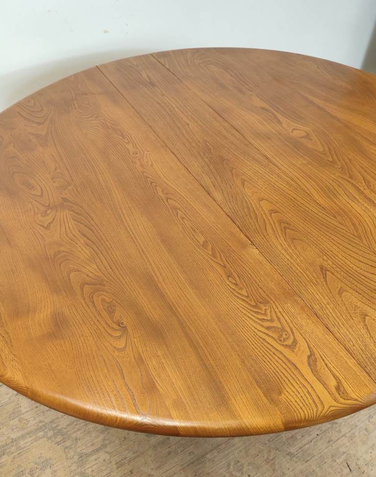 Vintage Ercol Dining Table Mid Century Drop leaf Gateleg Elm And Beech Del Avai