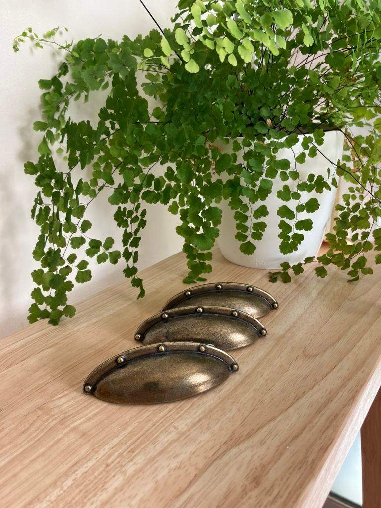 Vintage brass cup handles x11 NEW