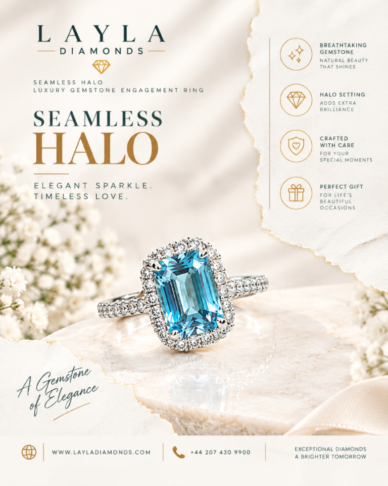 Seamless Halo: Elegant Sparkle | Layla Diamonds