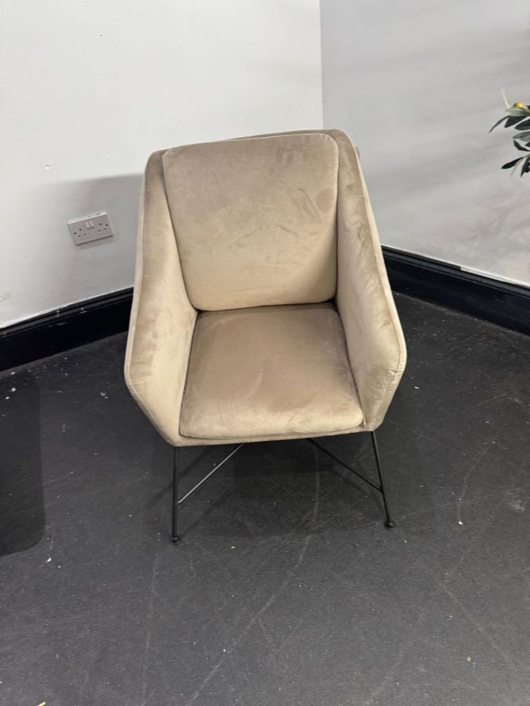 Marjorie Oyster Coloured Lounge Chair  New  £95 Free Local Delivery
