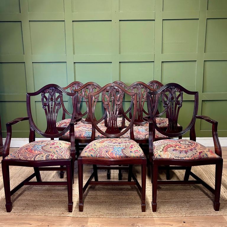 ***SOLD*** Set of 8 Mahogany Dining Chairs 
