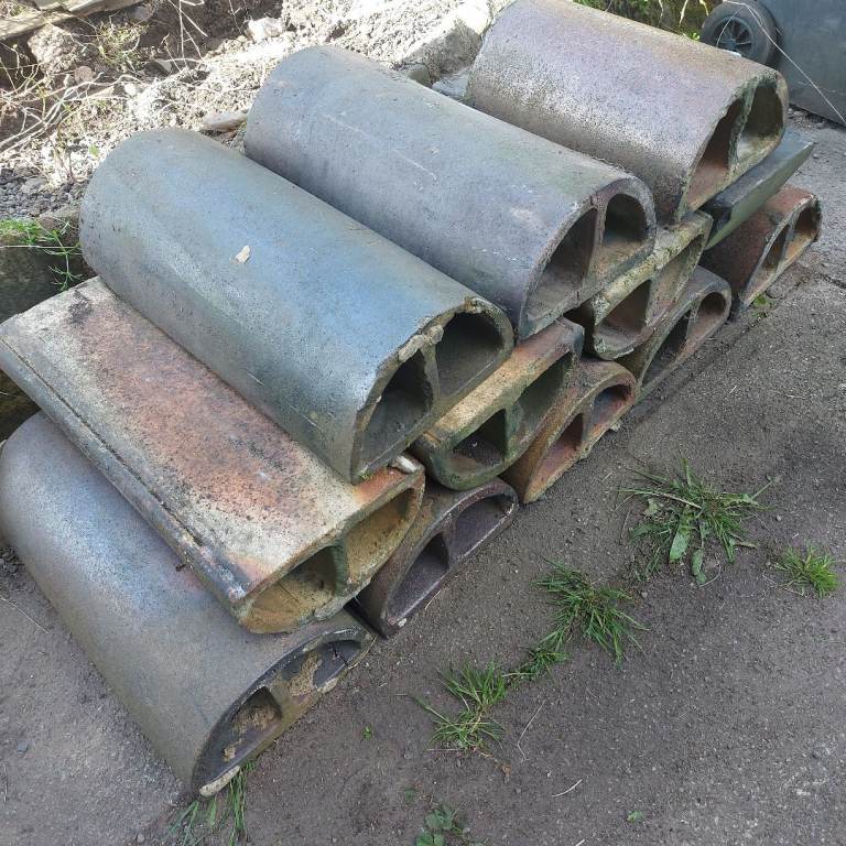 Reclaimed Victorian Rounded Wall Coping Salt Glazed