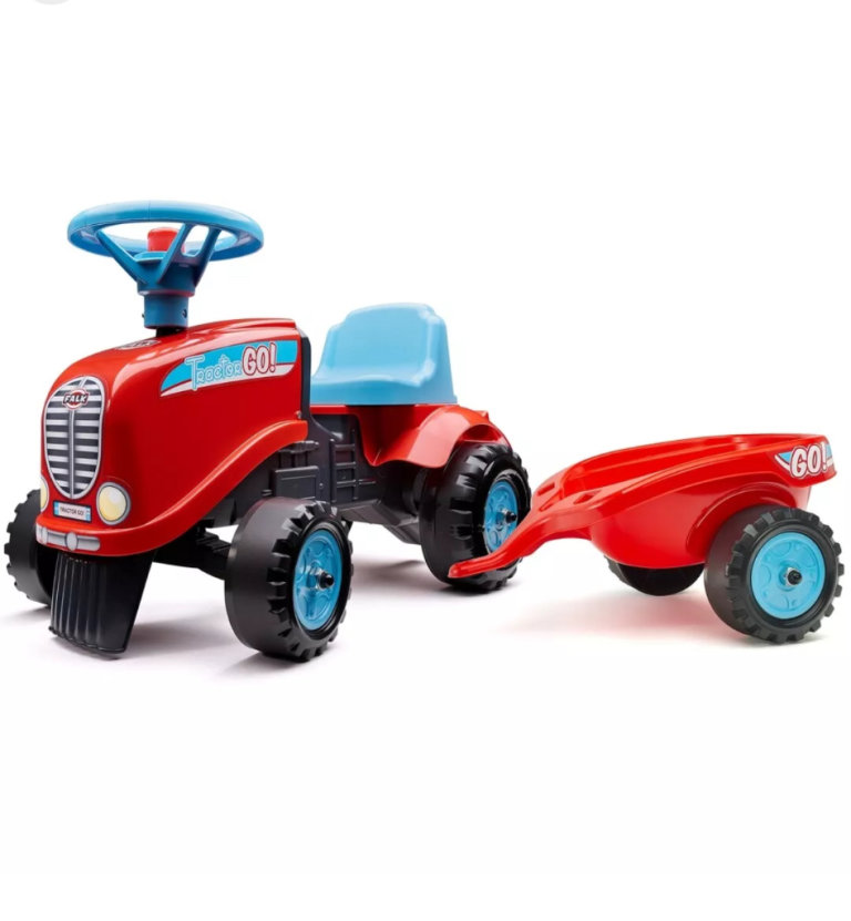 Brand New FALK Tractor GO Red with Trailer
