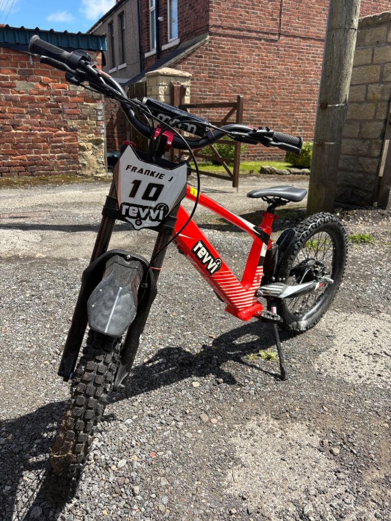 Red Revvi Kids Electric Off-Road Bike - Good Condition