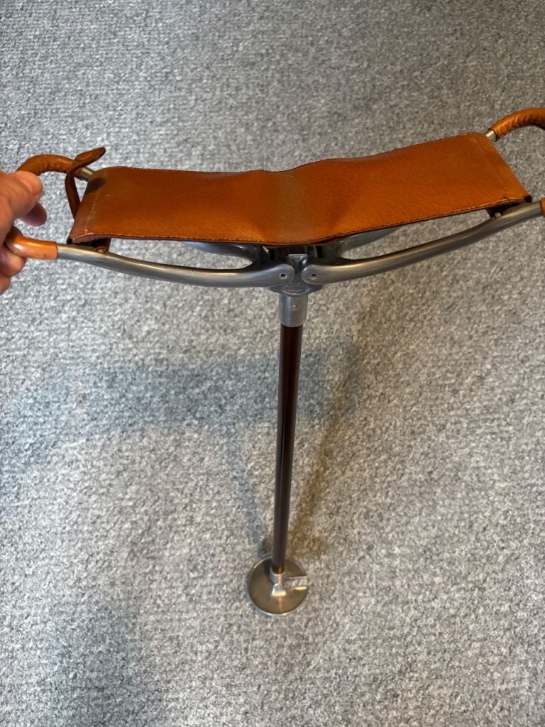 Eldonian Leather Shooting Stick Good Condition 