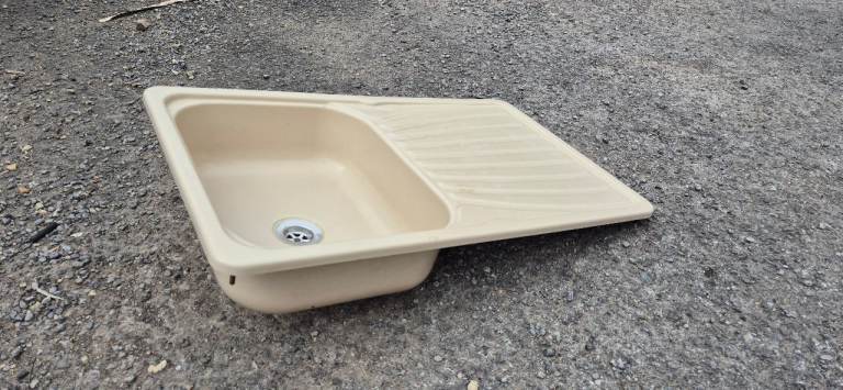 Sink with drainer for caravan, camper or motorhome boat.