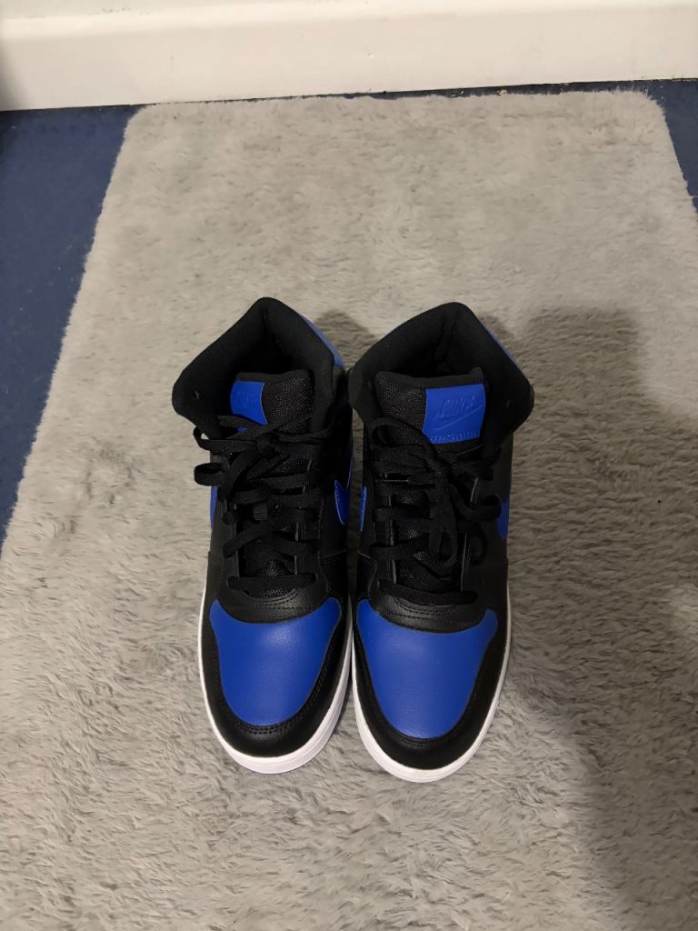 Nike Court Vision Mid Trainers - Black and Blue, As Good As New
