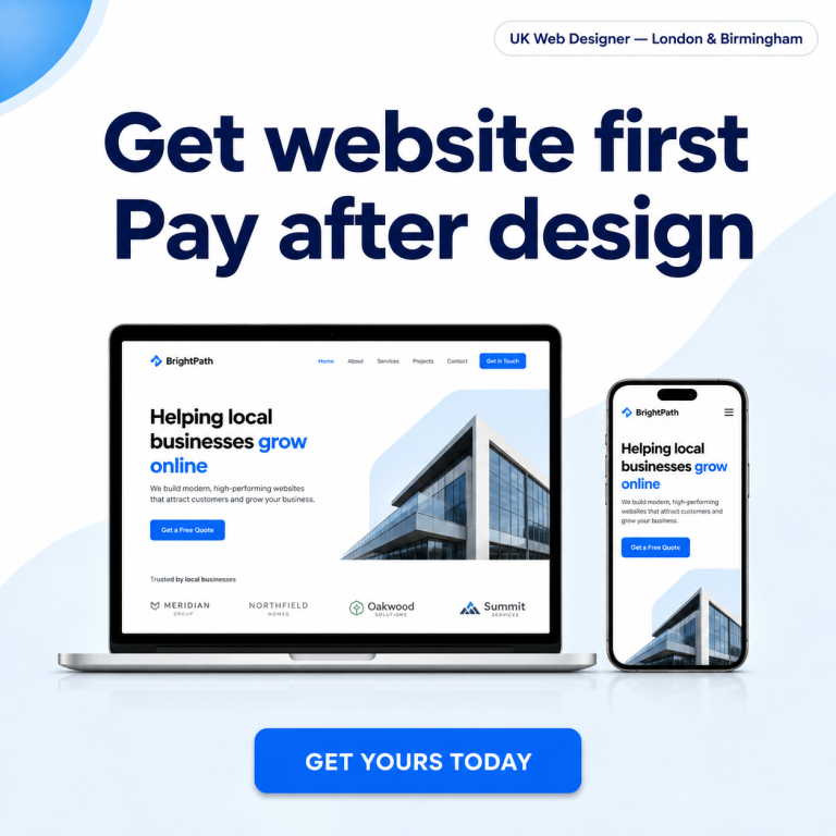 in £130 Business Website Design | Live in 5 Days | Free Hosting & Domain | Web Designer Developer