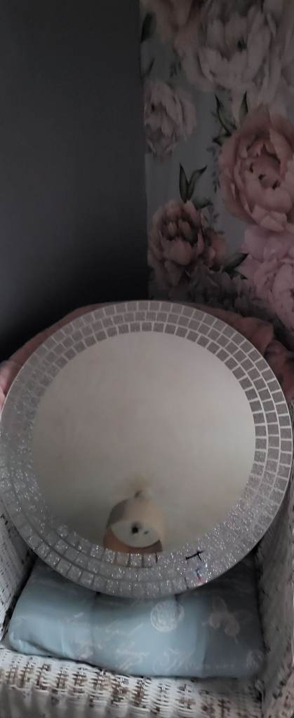 Sparkle edge round mirror 