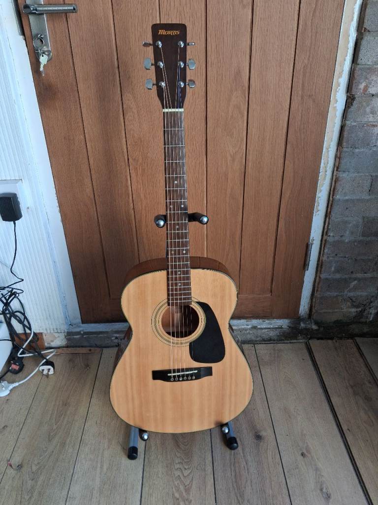 Morris acoustic guitar 1980s Martin clone.