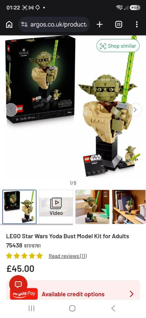 Yoda lego £30