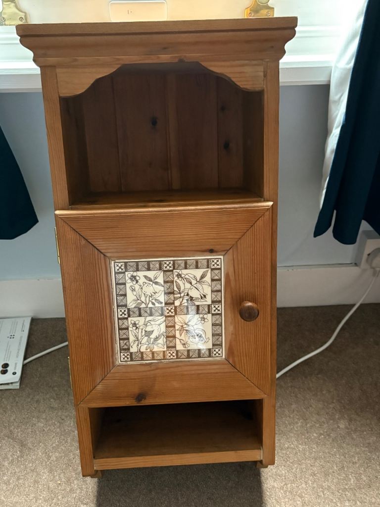 Antique pine wall unit