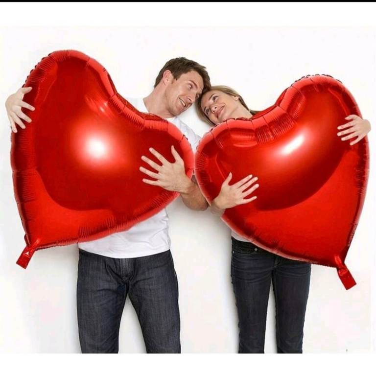 32” Giant Heart Foil Balloons – Self-Sealing | Air or Helium (Multi-Buy Deals)