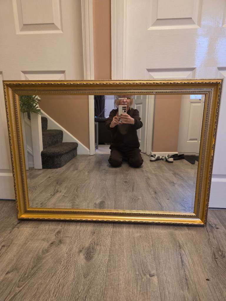 Large gold antique style mirror