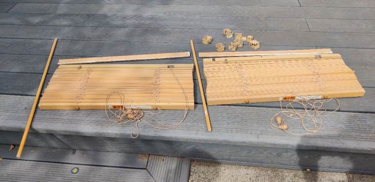 Wooden blinds - 4 in number  
