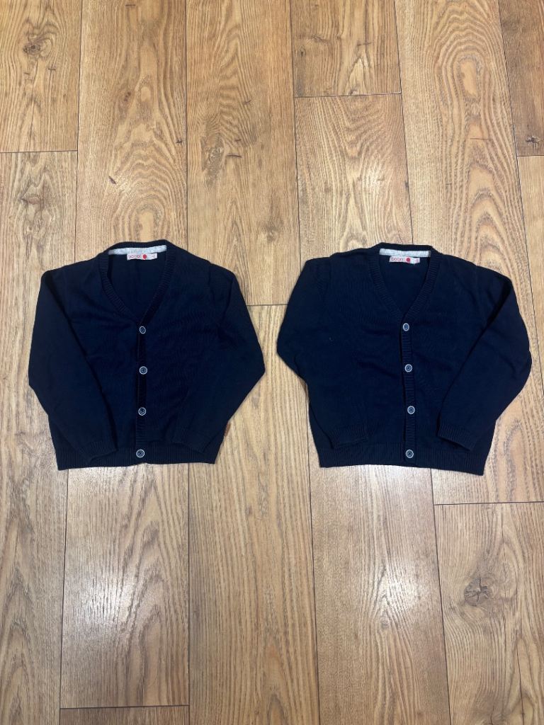 Kids Navy Cardigans x2 – Good Condition, Age 3-4