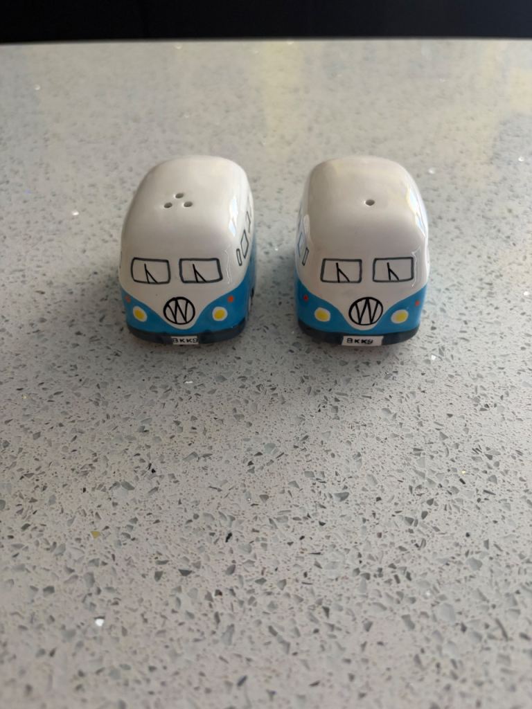 VW Camper Van Salt & Pepper Shakers - Good Condition