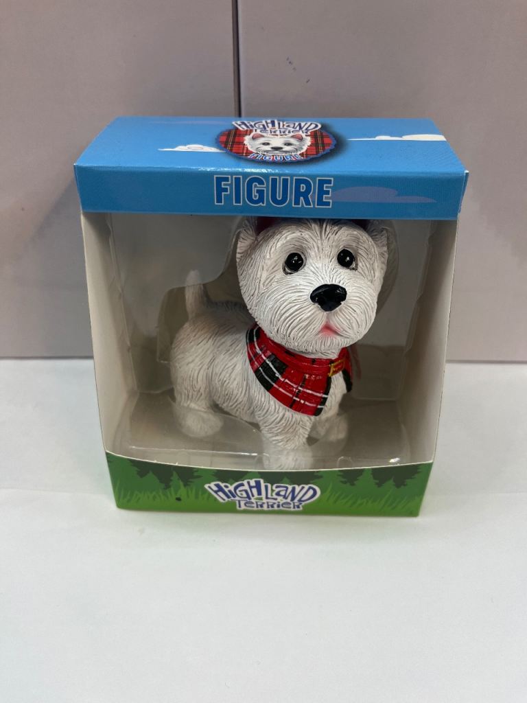 New Highland Terrier Figure – White with Red Scarf