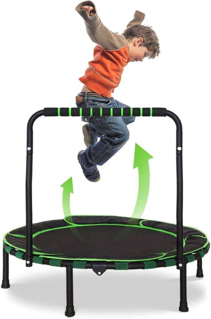 36'' Foldable Fitness Trampoline with Adjustable Foam Handle